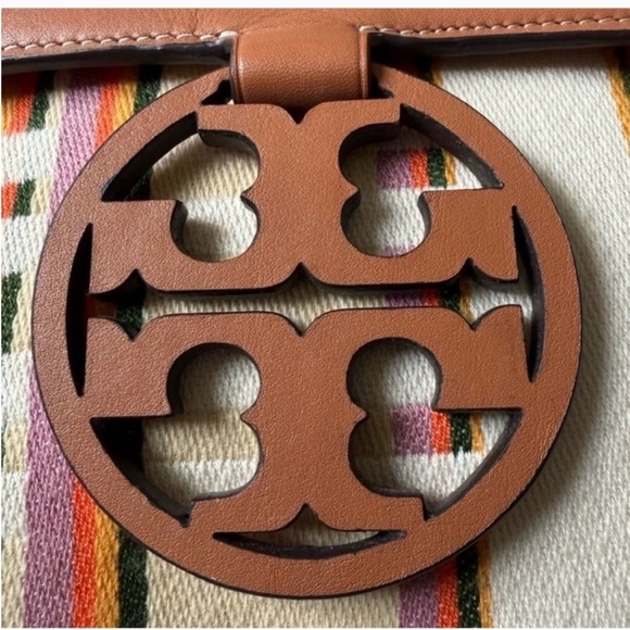 🆕- Tory Burch Miller Striped Plaid Double Weave Crossbody Bag. - Picture 3 of 13